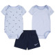 Nike Βρεφικό σετ Essentials Striped Swoosh Set 3 pcs